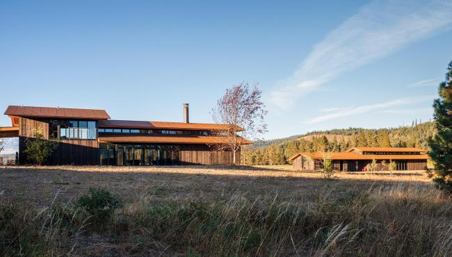 Olson Kundig designed home feature Centor Integrated bifold doors for a seamless connection to the outside