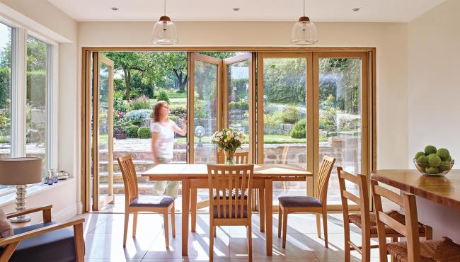 Custom bifold doors for a Derbyshire home renovation